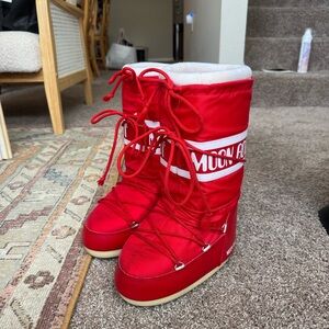 Moon Boot Red Boots